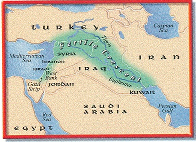 the fertile crescent map labeled